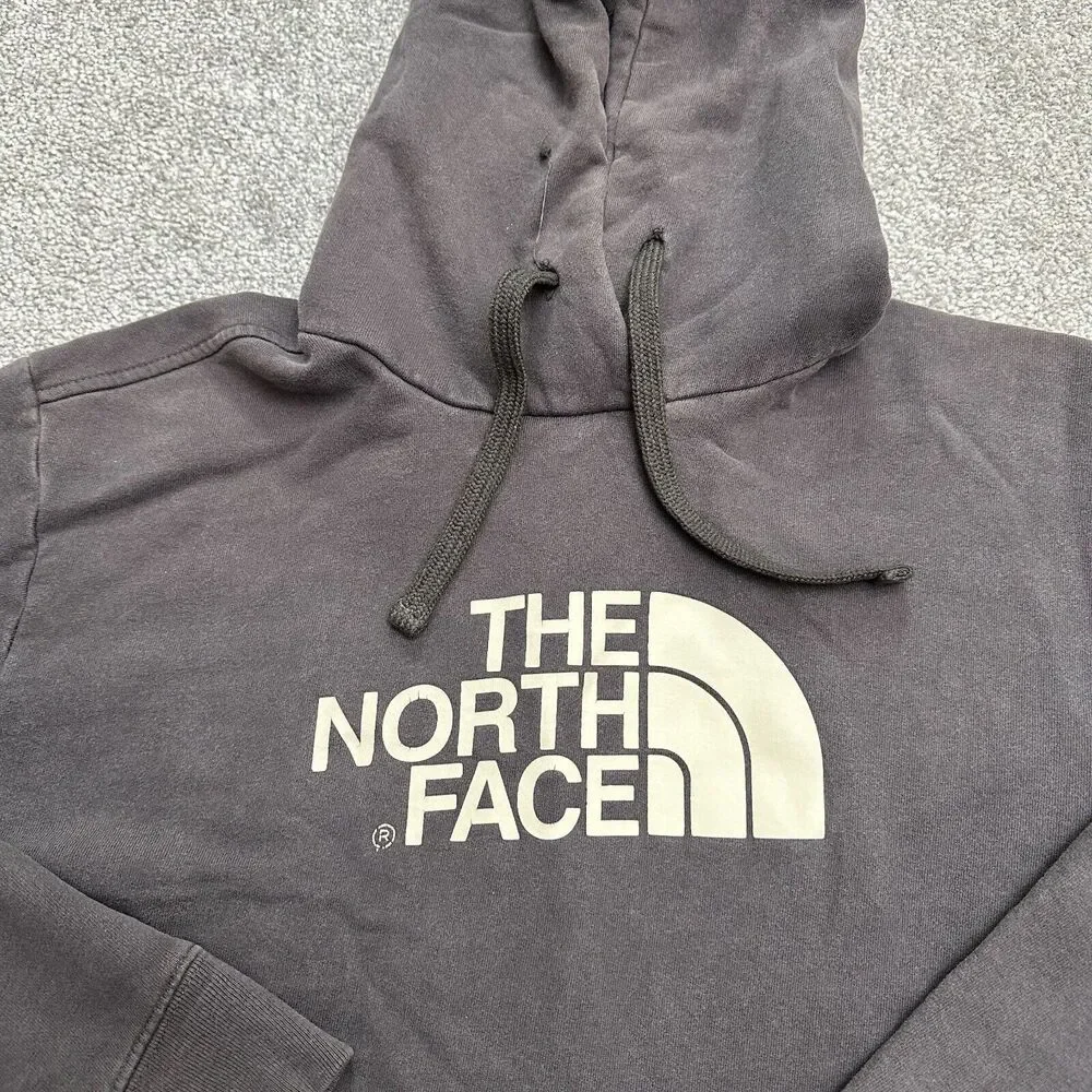 The North Face Hoodie Sweatshirt Mens Large Gray Graphic Fleece Pullover Outdoor